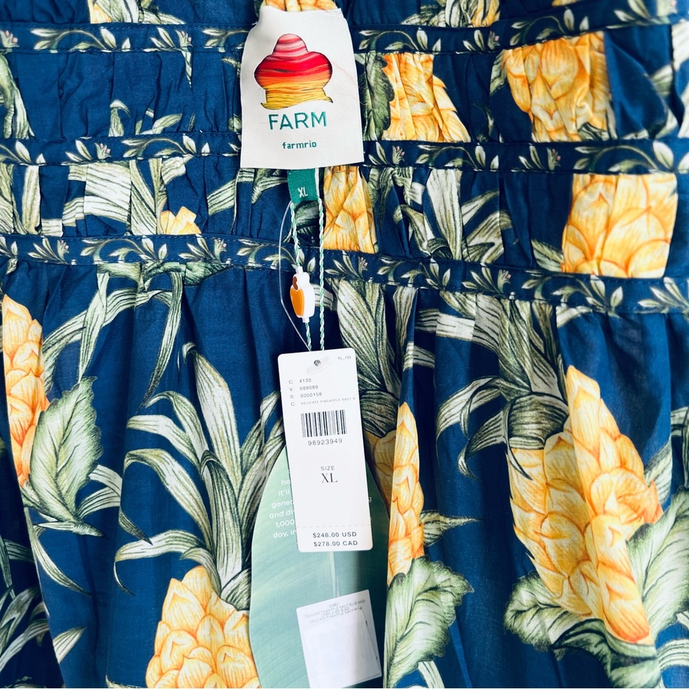 FARM Rio Delicate Pineapple Halter Midi Dress XL NWT - Picture 14 of 16